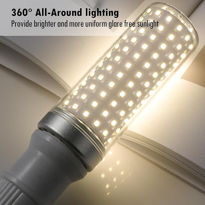E26 LED Bulbs, 40W LED Light Bulbs Equivalent 400W, 3000K Sunset Color Warm Light, Not Dimmable, AC 85-265V, E26 Light Bulbs (4 Pack)