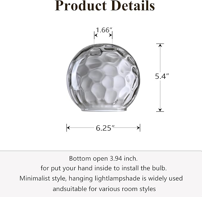 Doraimi Lighting 6.3 Inch Replacement Gray Glass Lamp Shade Light Fixture for 3 Pack Replacement Wall Sconce Pendant Light Ceiling Light Chandelier Shade,Factory Outlet