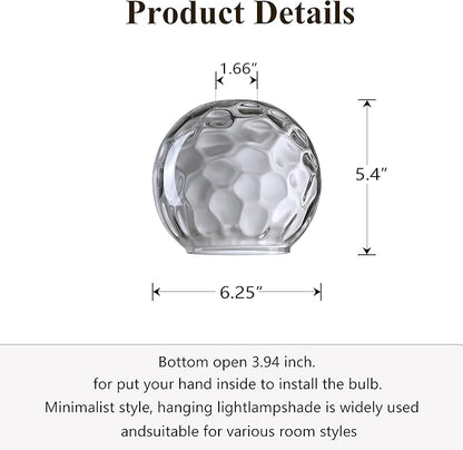 Doraimi Lighting 6.3 Inch Replacement Gray Glass Lamp Shade Light Fixture for 3 Pack Replacement Wall Sconce Pendant Light Ceiling Light Chandelier Shade,Factory Outlet