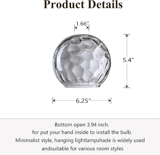 Doraimi Lighting 6.3 Inch Replacement Gray Glass Lamp Shade Light Fixture for 3 Pack Replacement Wall Sconce Pendant Light Ceiling Light Chandelier Shade,Factory Outlet