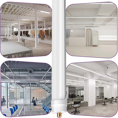 8FT Led Bulbs, Double Row Super Bright 72W 5000K T8 8FT Led Shop Light Bulbs, 9000LM FA8 Single Pin 8 Foot Led Light, 8' Led Bulbs to Replace F96t12 Fluorescent Light Bulb 6 Pack