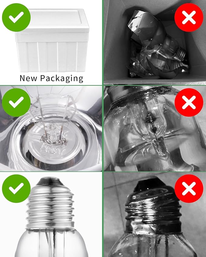 250W Heat Lamp Bulbs, 8000 Hours Rated, R40 Bathroom Shower Incandescent Light Bulb, Infrared Heating for Chickens, Reptiles, Pets, Food, E26 Base, 2 Pack