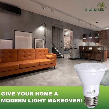 Bioluz LED 4 Pack PAR20 LED Bulbs 5000K Daylight Dimmable 50 Watt Equivalent Using 7W, Spot Light Bulb E26 Base 40 Degree Beam Angle UL Listed FCC RoHS Compliant