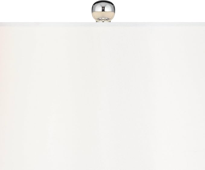 Possini Euro Design Pablo Modern Style 3-Way Table Lamp with Table Top Dimmer 27" Tall Multi Color Blue Art Glass Fabric Drum Shade for Living Room Bedroom Bedside Nightstand Home (Color May Vary)