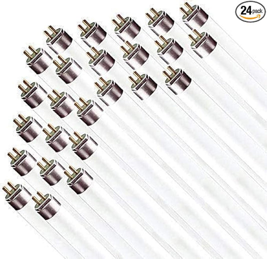 Circle F17T8/850 17W 24 Inch T8 Fluorescent Tube Light Bulb, 5000K Super White, Medium Bi-Pin (G13) Base, 17 Watt T8 Light Bulbs, Pack of 24