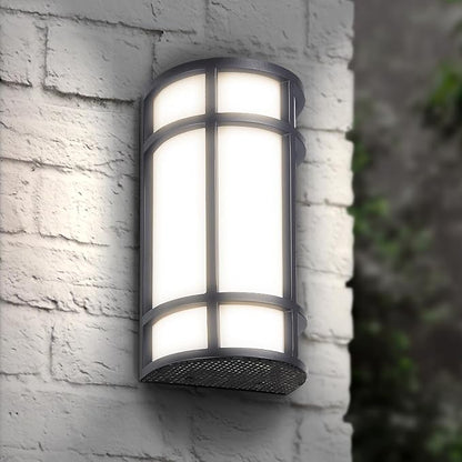 ASD LED 12" Half Cylinder Wall Light Fixture, Outdoor Patio Sconce | 3CCT, Stainless Steel, Waterproof, Energy Star, ETL Listed | 15W 1010LM 3000-5000K 100-277V | Exterior Lighting | Dark Bronze
