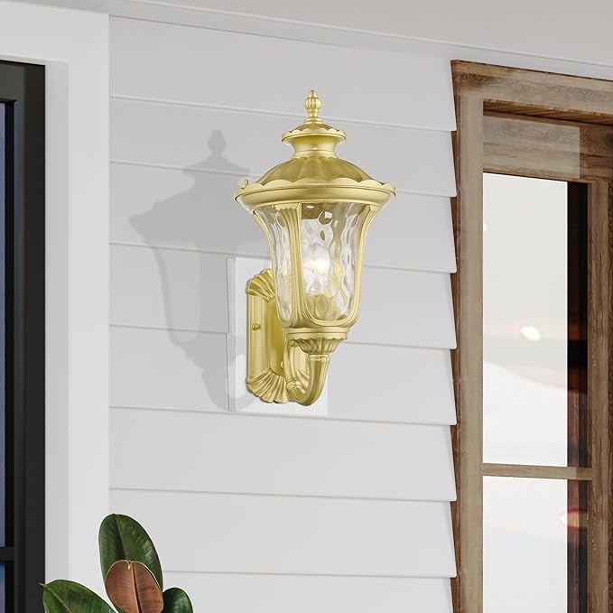 Livex Lighting 7852-13 Oxford 1-Light Outdoor Wall Lantern, 18" x 9.5" x 18", White