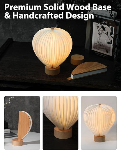 Hot Air Balloon Warm Night Light,Dimmable Touch Lamp for Bedroom,Portable Table Bedside Lamp,hot air balloon lantern decor,1200 mAh battery,Portable Camping Lamp for Outdoor,Bedroom,Party Decor
