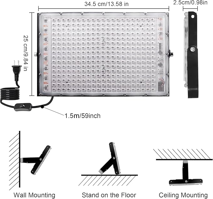 4 Pack 300W LED Blacklight, UV Black Lights for Glow Party, IP65 Waterproof Outdoor UV Floodlight for Black Light Party,Body Painting,Fluorescent Painting,Birthday Parties,Halloween