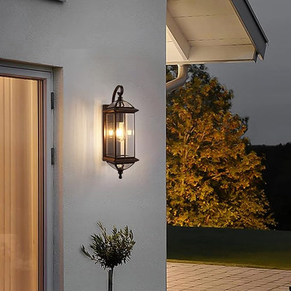 Milaii Copper Outdoor Wall Lights 20" H Exterior Light Fixture Oil Rubbed Bronze Anti-Rust Wall Lantern Fixture Waterproof Wall Mount Porch Light for Garage Patio Doorway E26 Base Socket
