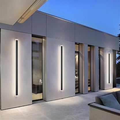 59In Long Outdoor Wall Light 4000K Dimmable IP65 Waterproof Linear Outdoor Light Modern Exterior Wall Lighting for Porch House