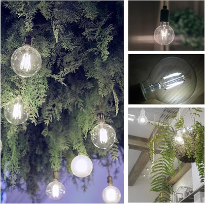 Energetic 12-Pack 5W Dimmable LED Edison Light Bulb, G25 (G80) Globe Bulb, 60W Equivalent, 5000K Daylight, Christmas Light, E26 Standard Base, ETL Listed