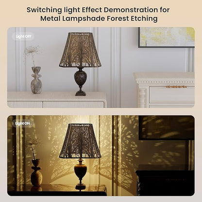Large sconce lamp shade,metal spider rectangle lamp shade,modern lamp shades,table lamp shade for bedroom or living room (8+6.1)" Top x (13.8+8)" Bottom x 11" Hight,Bronze Gold