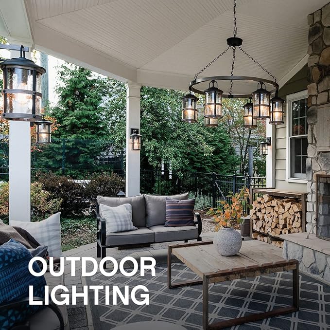 Hinkley Adair Collection Three Light Outdoor Post Top/Pier Mount, Aged Zinc w/Clear Glass