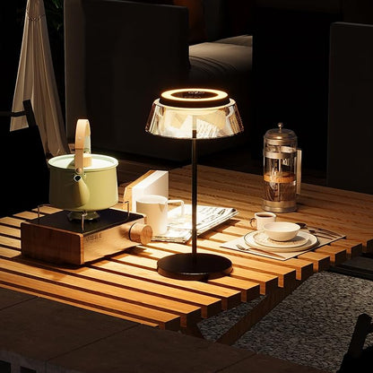Table Lamp Set of 2 Rechargeable Cordless Desk Lamp 5500mAh Battery Operated Waterproof Portable USBC LED Nightstand Lamp 3 Color Dimmable Touch Night Light for Bedroom Restaurant Party Outdoor