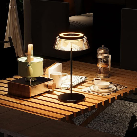 Table Lamp Set of 2 Rechargeable Cordless Desk Lamp 5500mAh Battery Operated Waterproof Portable USBC LED Nightstand Lamp 3 Color Dimmable Touch Night Light for Bedroom Restaurant Party Outdoor