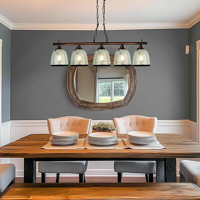 Ceiling Fans Clear Glass Shade Replacements, 3-Pack Lampshades Glass Shade Covers Round Black Border for Light Fixtures Chandelier Vanity Lights Wall Sconces Pendant Light, 1.65 In Fitter
