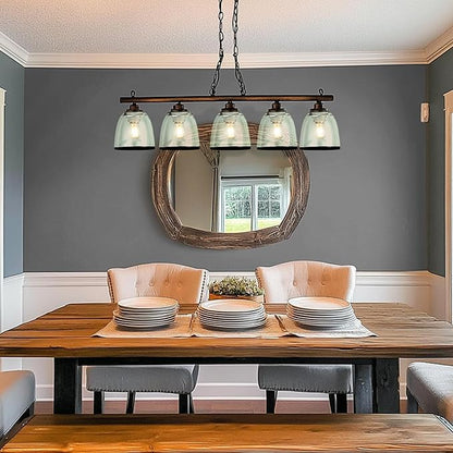 Ceiling Fans Clear Glass Shade Replacements, 3-Pack Lampshades Glass Shade Covers Round Black Border for Light Fixtures Chandelier Vanity Lights Wall Sconces Pendant Light, 1.65 In Fitter