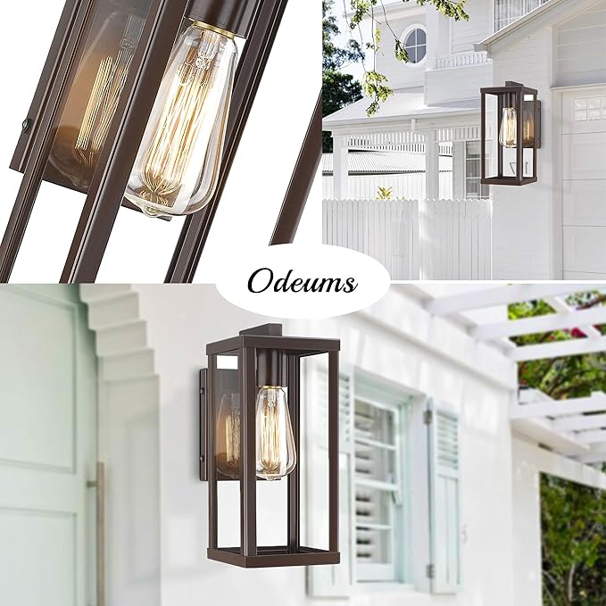 Outdoor Wall Sconce, Exterior Wall Mount Lights, Outdoor Wall Lamp, Exterior Wall Lighting Fixture,Front Door Wall Mount Lighting, Exterior Waterproof Wall Lantern for Garage,Patio (1 Pack)