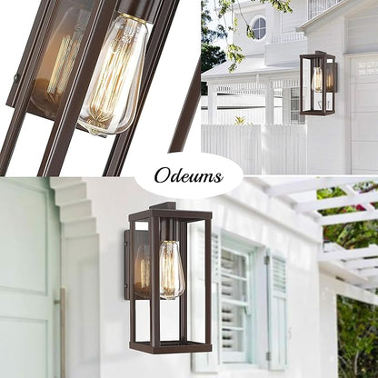 Outdoor Wall Sconce, Exterior Wall Mount Lights, Outdoor Wall Lamp, Exterior Wall Lighting Fixture,Front Door Wall Mount Lighting, Exterior Waterproof Wall Lantern for Garage,Patio (1 Pack)