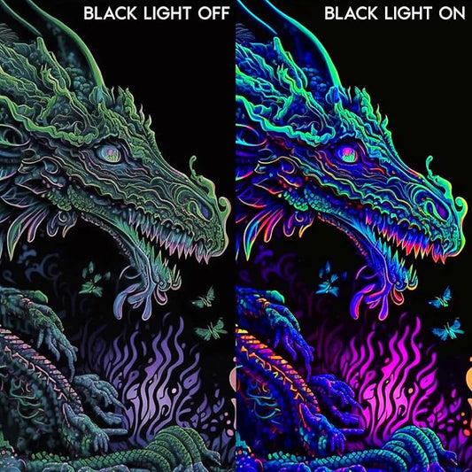 Luxrite A19 Edison UV LED Black Light Bulb, 6W Filament Blacklight Bulb, UVA 397-407nm, Enclosed Fixture Rated, E26 Base, Glow in the Dark for Halloween, Party, Body Paint, Fluorescent Poster (2 Pack)