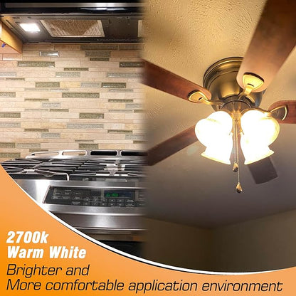 E17 10 Watt LED Bulb 100W Equivalent 2700K Warm White 1000lm Non-Dimmable 120V E17 Intermediate Base LED Bulb for Desk Lamp, Ceiling Fan Lights, Headboard Reading Lights, Chandelier, 3 Pack