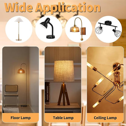 T10 Tubular Led Bulbs 60w Equivalent, Dimmable 5.25 Inch Led Tube Bulb, E26 T30 Edison Tubular Clear Light Bulbs, 2200K Warm Light Long Skinny 6W 10 Pack