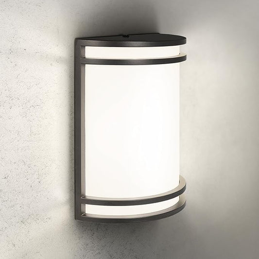 ASD 10 Inch LED Outdoor & Indoor Wall Mount Light Fixture - Oil Rubbed Bronze Modern Wall Sconce Lighting - 15W 120-277V 3000K 4000K 5000K Adjustable Dimmable Front Door & Patio Exterior Lights - ETL