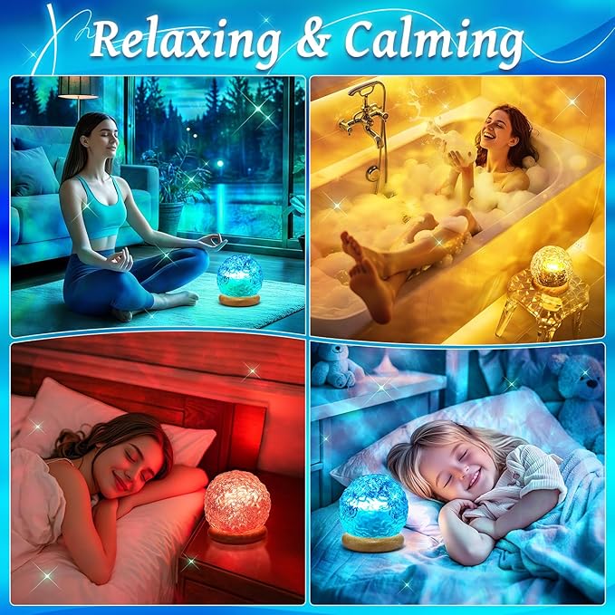 Teen Girl Gifts Trendy Stuff Ocean Lamps for Bedroom,18 Colors Northern Lights Projector Mood Lighting,Dimmable Night Light Projector Lights for Bedroom,Remote Aesthetic Room Decor for Teen Girls Gift