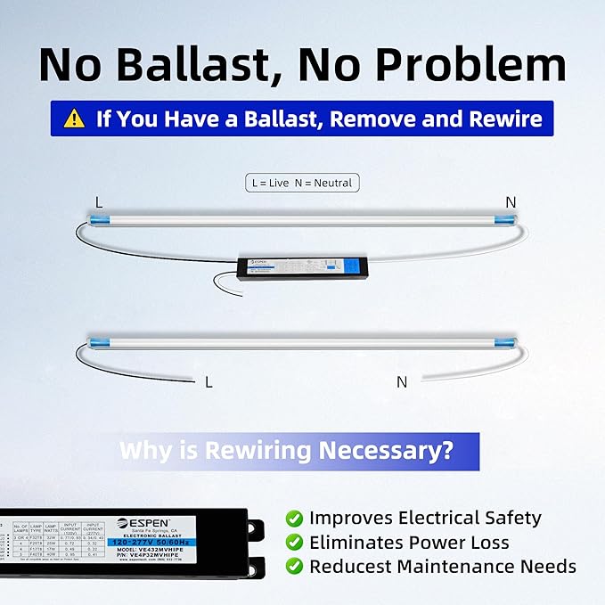 hykolity 20 Pack 4FT LED T8 Ballast Bypass Type B Light Tube, 18W, 2400lm for Single-Ended & Dual-Ended Connection, 5000K, Frosted Lens, T8 T10 T12 Tube Light for G13, 120-277V, UL Listed