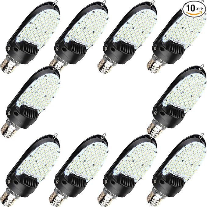 LED Shoebox Corn Light Bulb, 75W/95W/115W Power Selectable LED Retrofit Kits - 5000K E39 Rotatable Mogul, 16100LM 180° Commercial Paddle Bulb for Parking Lot, Wall Pack, Flood Light Retrofit (10)