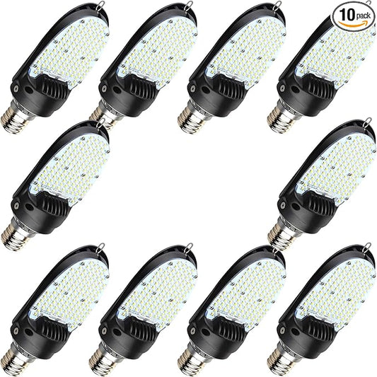 LED Shoebox Corn Light Bulb, 75W/95W/115W Power Selectable LED Retrofit Kits - 5000K E39 Rotatable Mogul, 16100LM 180° Commercial Paddle Bulb for Parking Lot, Wall Pack, Flood Light Retrofit (10)
