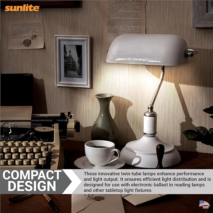 Sunlite FT24DL/841/10PK Compact Fluorescent 24W Twin Tube Light Bulbs, 4100K Cool White Light, 2G11 Base, 10 Pack