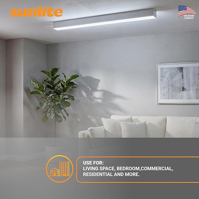 Sunlite 30340 F28T5/841 4 Foot T5 Linear Fluorescent Lamp, 28 Watts, 2500 Lumens, 4100K Cool White, Miniature G5 Bi-Pin Base, ROHS Compliant, High Performance Straight Tube, 40 Pack