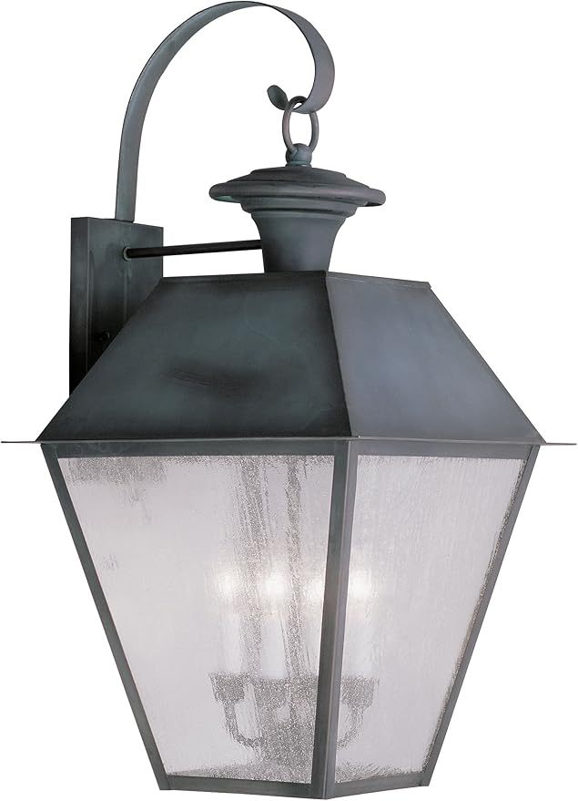 Livex Lighting 2172-61 Mansfield 4-Light Outdoor Wall Lantern, Charcoal