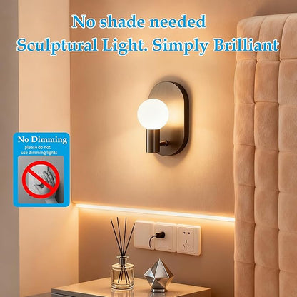 Frosted Globe Light Bulbs 60 Watt Equivalent, 6W No Dimmable LED Globe Light Bulbs, 2700k Soft White, E26 Standard Base G30/G95 Vintage LED Edison Bulb, 1 Pack