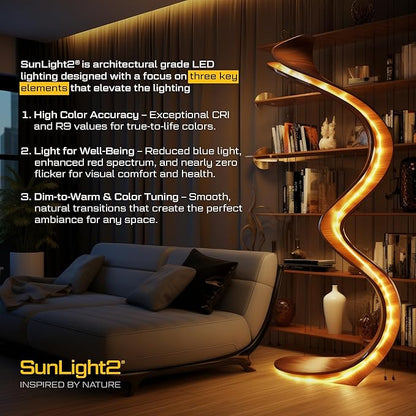 SunLight2® Premium Edition | GU10 LED Bulb 7W | 120V AC | 3000K to 1800K Dim to Warm | CRI 97+ | 36° Beam Angle MR16 Spotlight | White Finish | 4 Pack | Energy Efficient Flicker Free