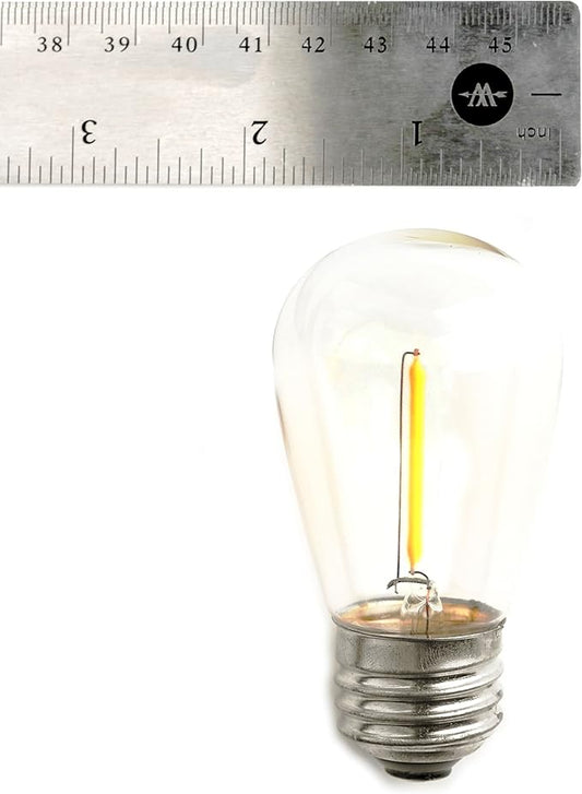 Hometown Evolution, Inc. Box of 25 S14 LED Filament 1 Watt Commercial E26 Base Replacement Bulbs