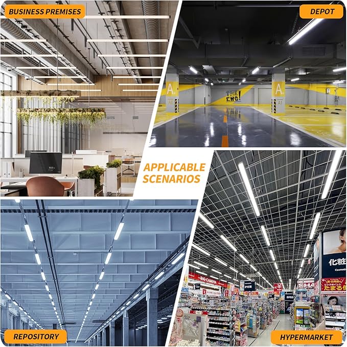 8Ft Led Bulbs, 48W 6500lm 5000K(12 Pack), 8 Foot Led Bulbs, T8 T12 Led Replacement Lights, FA8 Single Pin Clear Cover, Replace F96t12 Fluorescent Light Bulb