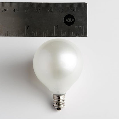 Hometown Evolution, Inc. Box of 25 G50 White Pearl 2 Inch 7 Watt Commercial C9 E17 Base Replacement Bulbs