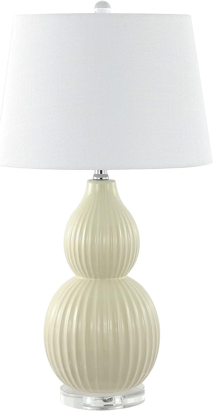 JONATHAN Y JYL8019C Thatcher 28.25" Ceramic LED Table Lamp Contemporary Transitional Bedside Desk Nightstand Lamp for Bedroom Living Room Office College Bookcase LED Bulb Included, Light Olive
