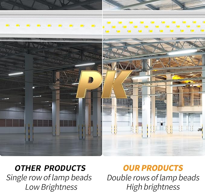 8ft Led Bulbs, T8 8 Foot Led Bulb for T12 Fluorescent Replacement, 72W 9000lm 8' Led Tubes 96" FA8 Single Pin, Three Rows of lamp Beads, 5000K led Tube Light (10Pack)