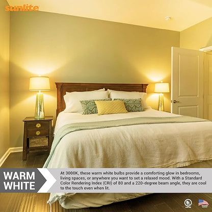 Sunlite LED A21 Light Bulb, 18 Watts (150W Equivalent), 2600 Lumens, 120V, Dimmable, Medium E26 Base, 220 Degree Beam Angle, UL Listed, RoHS Compliant, 3000K Warm White, 6 Pack
