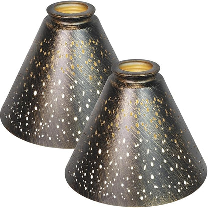 Trumpet Pendant Light Shade 2 Packs, Fits Bedroom Lving Room and Bathroom for Chandelier Shades 2.4×7.4×5.7"cover for Pendant Light Wall Sconces Series