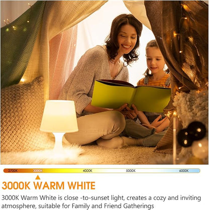 E ENERGETIC LIGHTING 6 Pack 150 Watt Light Bulb, 2600LM Super Bright, A21 LED Bulb, Warm White 3000K, High Lumens LED Bulb, Non-Dimmable, E26 Standard Base, Damp Rated, UL Listed