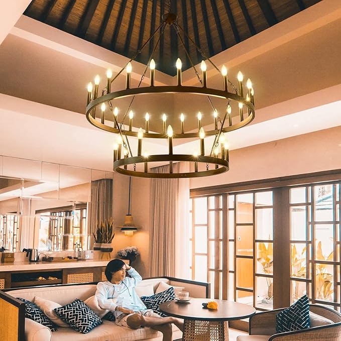 Depuley LED Light Bulbs E12: Candelabra Candle Light Bulb 4W Equivalent 40W Incandescent - LED Chandelier Light Bulbs 2700K Soft White - C35 Clear Filament Bulb E12 Base 500 LM 90+ CRI 6 Pack