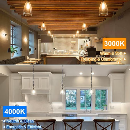 24-Pack Vintage LED Edison Bulbs 60 Watt Equivalent Dimmable 7W ST58 LED Filament Light Bulbs Warm White 3000K Antique Style Lighting High Brightness 800LM E26 Medium Base Clear Glass for Home Office