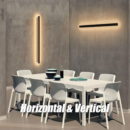 2 Pack 40inch Long Outdoor LED Wall Lights 30W Black 3000K Warm White Porch Lights Acrylic Waterproof IP65 Exterior Wall Light Fixtures for House Patio Porch Courtyard