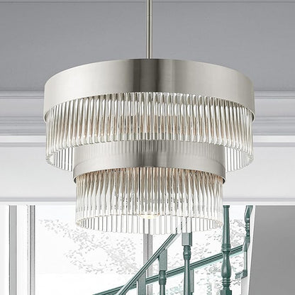 Livex Lighting 49824-91 5 Light Brushed Nickel Chandelier