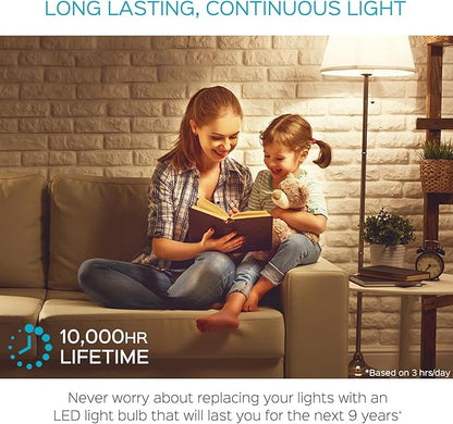 LUXRITE A19 LED Light Bulb 100W Equivalent, 2700K Warm White Non-Dimmable, 1600 Lumens, Standard LED Bulb 15W, E26 Medium Base, UL Listed, Perfect for Table Lamps and Home Lighting (6 Pack)